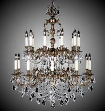  CH9581-A-10G-ST - 10+10 Light Rosetta Chandelier